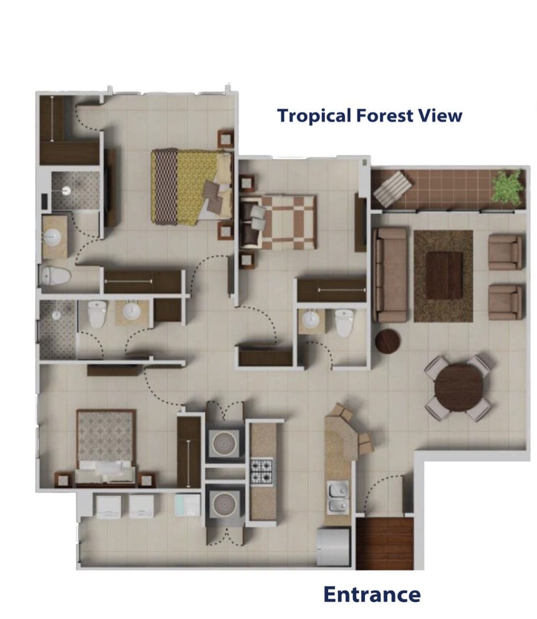 Model A floorplan at Palash Tower