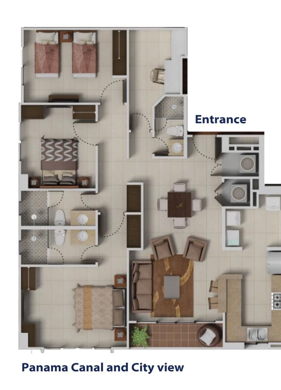 Model B floorplan at Palash Tower